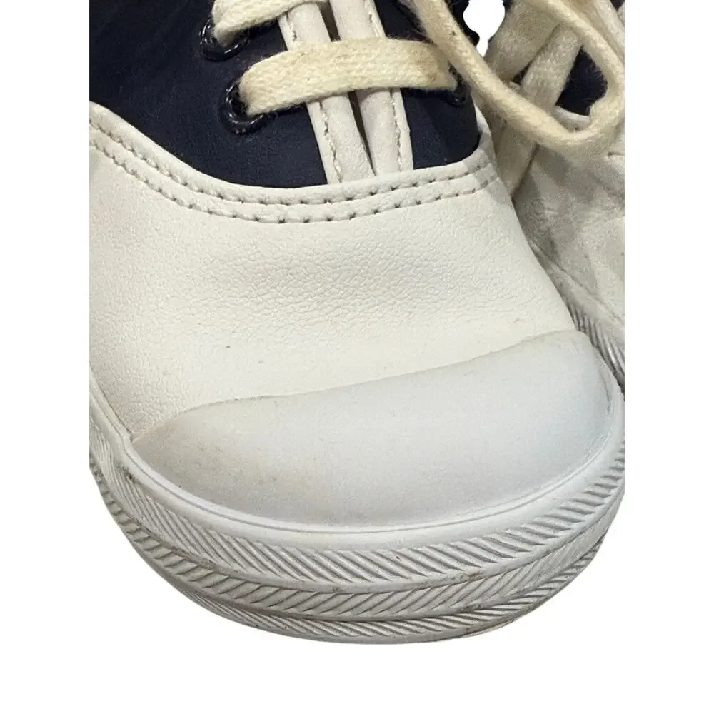 Keds Kids 6c Champ Lace School Days Saddle Shoes White Navy Blue Retro Sneakers